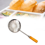 2830 Stainless Steel Boondi Jhara with Wooden Handle - SWASTIK CREATIONS The Trend Point