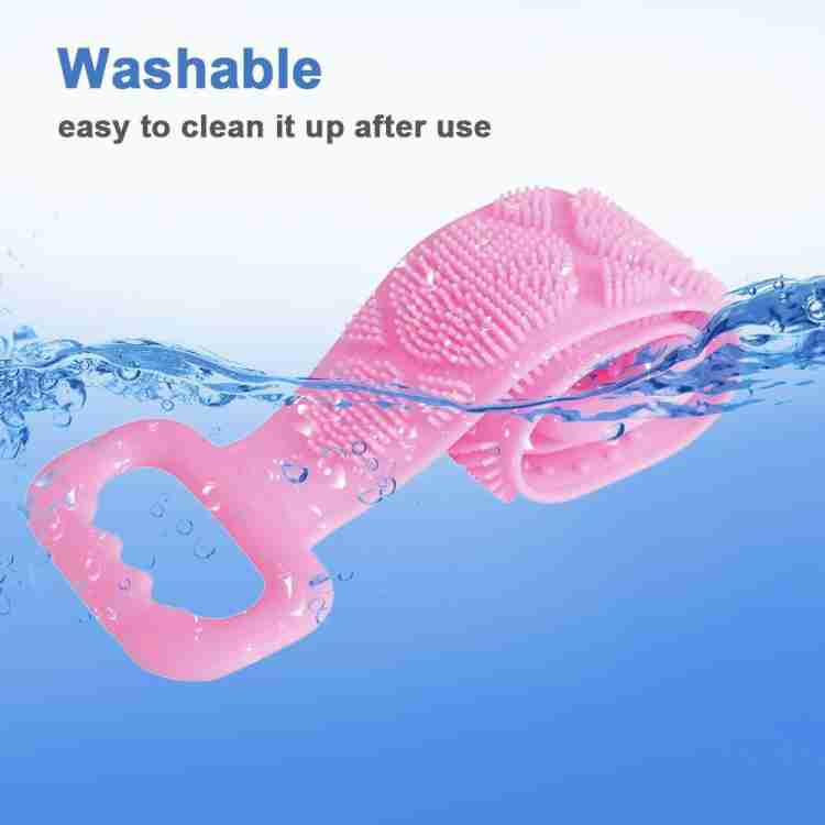 1302A Silicone Body Back Scrubber Double Side Bathing Brush for Skin Deep Cleaning - SWASTIK CREATIONS The Trend Point SWASTIK CREATIONS The Trend Point