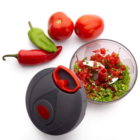 0080 Manual Food Chopper, Hand Held Vegetable Chopper (450ML) Assorted Color - SWASTIK CREATIONS The Trend Point