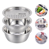 2877 3in1 Kitchen multipurpose julienne grater salad maker with pasta server spoon - SWASTIK CREATIONS The Trend Point