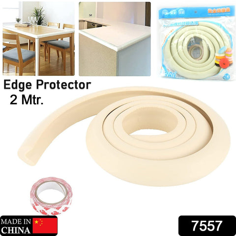7557 Corner Proofing Edge Protector Safe Corner Cushion for Table, Baby Safety Bumper Guard,Furniture, Bed, Soft Rubber Corner Protectors for Kids (2 Mtr)
