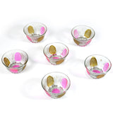 7136 Glass Bowls for Kitchen Prep, Dessert, Dips, and Candy Dishes, Cake, Snack Bowl or Nut Bowls, and Microwave Safe Clear Glass Bowls for Mixing, Storing ( 6 pcs ) 