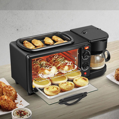 2788 3 in 1 Breakfast Maker Portable Toaster Oven, Grill Pan & Coffee Maker Full Breakfast Ready at One Go - SWASTIK CREATIONS The Trend Point