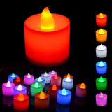 6463 24Pcs Festival Decorative - LED Tealight Candles | Battery Operated Candle Ideal for Party, Wedding, Birthday, Gifts (Multi Color) ( Diya , Divo , Diva , Deepak , Jyoti ,)