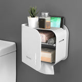 4071 Toilet Paper Holder Home Storage Rack Bathroom Foldable Hanger Tissue Box Shelf Wall Mounted Paper Holder 