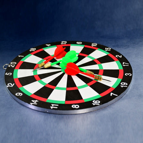 4897 Big size double faced portable dart board with 4 darts set for kids children. indoor sports games board game dart board board game. - SWASTIK CREATIONS The Trend Point