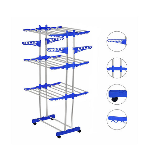 0733 Stainless Steel Cloth Drying Stand - SWASTIK CREATIONS The Trend Point