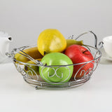 5267 Multipurpose  round shape Stainless Steel Modern Folding Fruit and Vegetable Basket (Silver, 8 Shapes) - SWASTIK CREATIONS The Trend Point