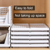 7731 Clothes Organizer 4 layer Drawer for Wardrobe Cupboard Organizer for Clothes Foldable and Stackable Closet Organizer Drawer Organizer for Clothes Multi Purpose Plastic Drawer