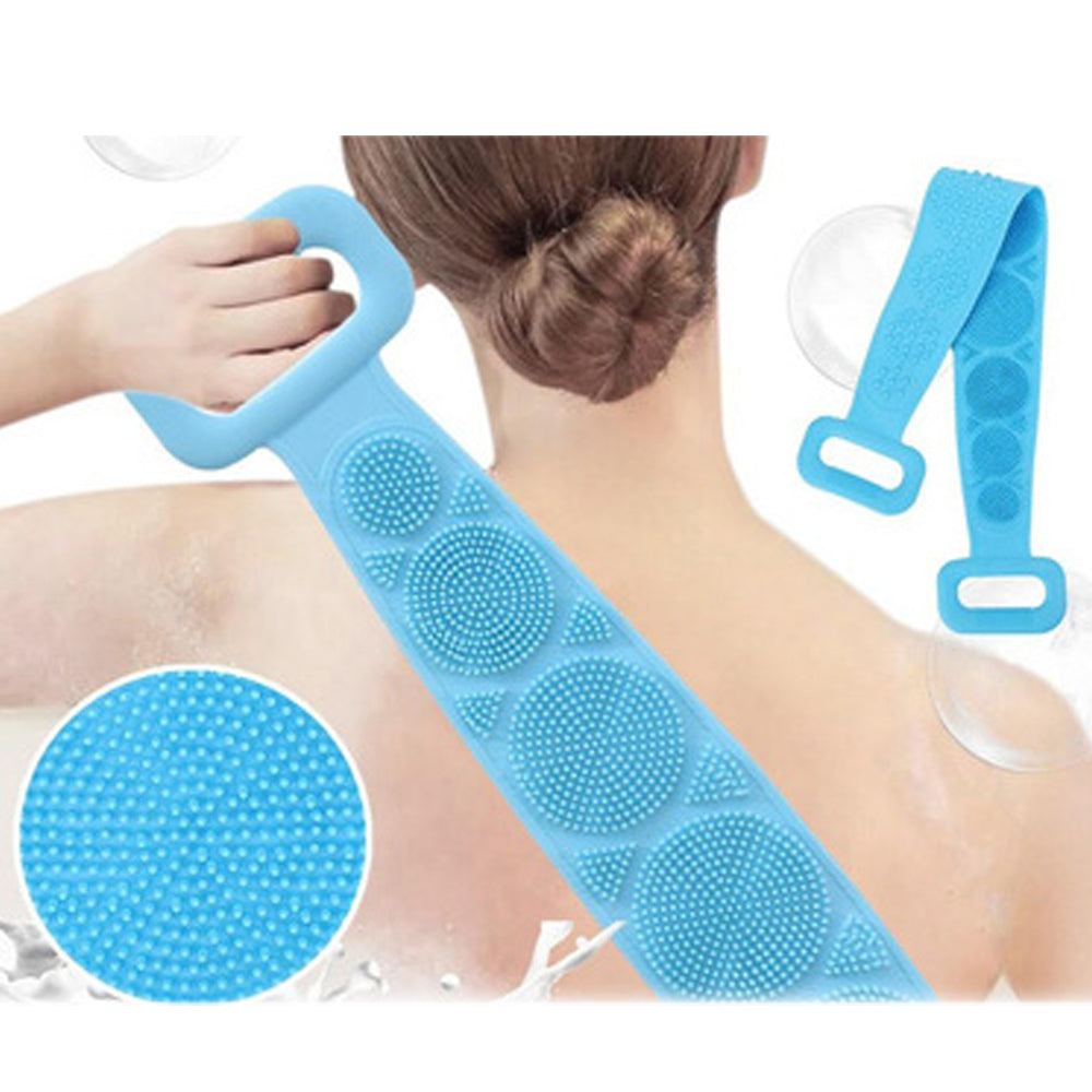 1302A Silicone Body Back Scrubber Double Side Bathing Brush for Skin Deep Cleaning