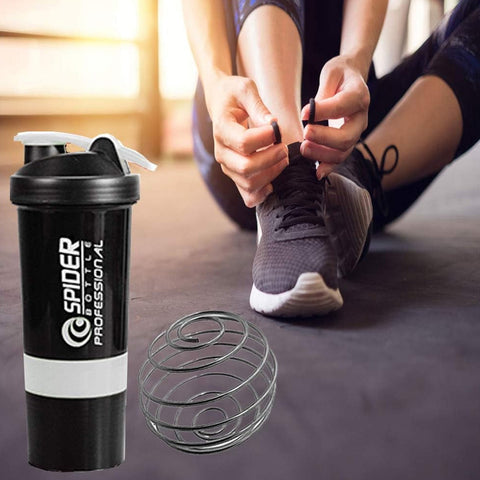 1771 SHAKER BOTTLE FOR GYM|GYM SHAKER|SIPPER BOTTLE|BPA-FREE AND 100% LEAK-PROOF PROTEIN SHAKER BOTTLE WITH 2 EXTRA STORAGE COMPARTMENT (500ML SHAKER) - SWASTIK CREATIONS The Trend Point