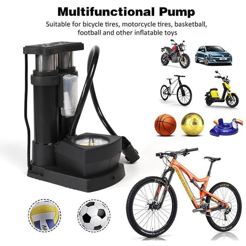 0533 Portable Mini Bike Pump/Cycle Pump Foot Activated with Gauge Floor Bicycle Pump & Cycle Pump - SWASTIK CREATIONS The Trend Point