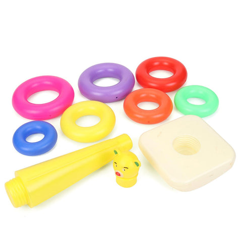 8016 Plastic Baby Kids Teddy Stacking Ring Jumbo Stack Up Educational Toy 7pc - SWASTIK CREATIONS The Trend Point
