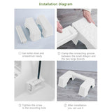 7680 Toilet Stool, Durable Foldable Stable Innovative Step Stool Plastic Anti Slip for Bathroom for Home 