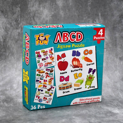 4052 Learning Abcd JigaSaw Toy Puzzle For Children (4 Puzzles Pack) - SWASTIK CREATIONS The Trend Point