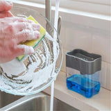 1273 2 in 1 Soap Pump Dispenser Sponge Holder Kitchen Sink Soap Holder Dispenser - SWASTIK CREATIONS The Trend Point