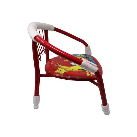 1257 Multicolor Cartoon Design Baby Chair with Metal Backrest Frame & Sound Seated Soft Cushion for kids & Toddlers (MOQ - 4 pcs) - SWASTIK CREATIONS The Trend Point