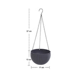 4708 Plastic Hanging Flower Pot and Flower Pot with Chain (6 Pc) - SWASTIK CREATIONS The Trend Point