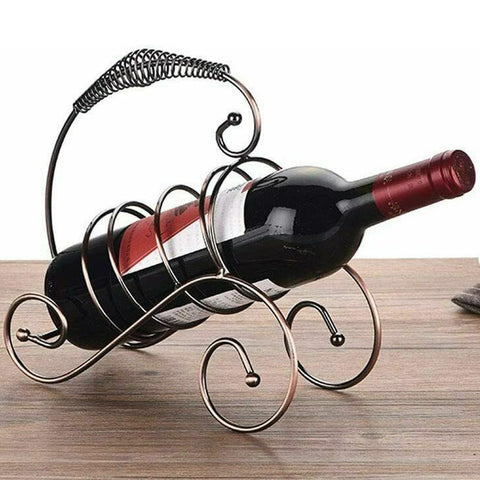 5114 Metal Wedding Party Spring Decor Wine Bottle Rack Standing Holder Copper Tone (stainless Steel) - SWASTIK CREATIONS The Trend Point