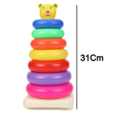 8016 Plastic Baby Kids Teddy Stacking Ring Jumbo Stack Up Educational Toy 7pc - SWASTIK CREATIONS The Trend Point