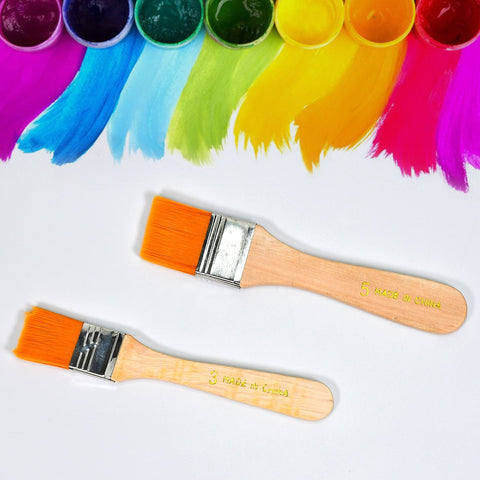 4982 Artistic Flat Painting Brush 2pc for Watercolor & Acrylic Painting. - SWASTIK CREATIONS The Trend Point
