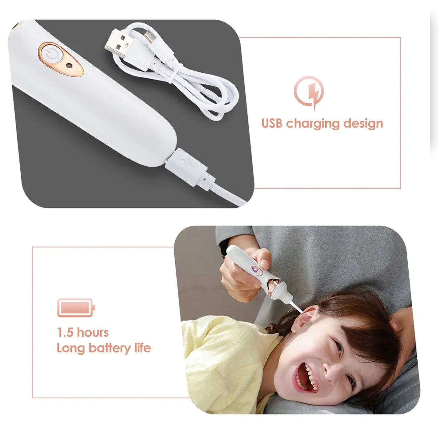 7707 EAR SUCTION DEVICE, PORTABLE COMFORTABLE EFFICIENT AUTOMATIC ELECTRIC VACUUM SOFT EAR PICK EAR CLEANER EASY EARWAX REMOVER SOFT PREVENT EAR-PICK CLEAN TOOLS SET FOR ADULTS KIDS - SWASTIK CREATIONS The Trend Point SWASTIK CREATIONS The Trend Point