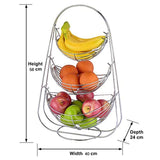 2740 3 Layer SS Fruit Trolley widely used for holding fruits as a decorative and using purposes in all kinds of official and household places etc. - SWASTIK CREATIONS The Trend Point