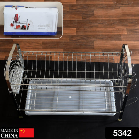 5342 kitchenware Steel Rack Dish Drainer 58cm For Home & Kitchen Use