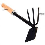 1578 2 in 1 Double Hoe Gardening Tool with Wooden Handle - SWASTIK CREATIONS The Trend Point