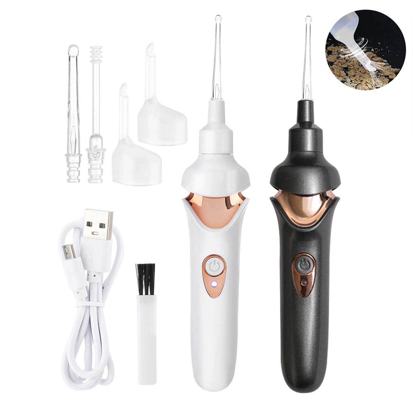 7707 EAR SUCTION DEVICE, PORTABLE COMFORTABLE EFFICIENT AUTOMATIC ELECTRIC VACUUM SOFT EAR PICK EAR CLEANER EASY EARWAX REMOVER SOFT PREVENT EAR-PICK CLEAN TOOLS SET FOR ADULTS KIDS - SWASTIK CREATIONS The Trend Point SWASTIK CREATIONS The Trend Point