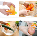 2909 Vegetable Scrubbing Brush, Vegetable Scrubber Non‑Toxic Fruit Brush Carrot Shape Vegetable Brush for Potato for Vegetable - SWASTIK CREATIONS The Trend Point