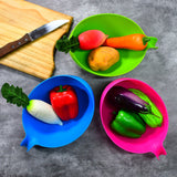 2068 Plastic Rice Bowl/Food Strainer Thick Drain Basket with Handle for Rice, Vegetable & Fruit (set of 3pcs) - SWASTIK CREATIONS The Trend Point