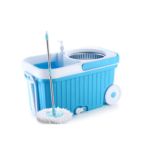 8703 Spin Mop with Bigger Wheels and Plastic Auto Fold Handle for 360 Degree Cleaning - SWASTIK CREATIONS The Trend Point