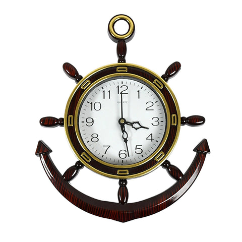 4944 Anchor Shape Wall Clock Size 28x23x5cms - SWASTIK CREATIONS The Trend Point