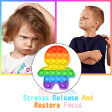4477 Human Pop It Fidget Push Pop Bubble Fidget Sensory Silicone Stress Relief Sensory Toy for Kids and Adults 