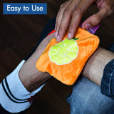 6510 Orange small Hot Water Bag with Cover for Pain Relief, Neck, Shoulder Pain and Hand, Feet Warmer, Menstrual Cramps. 