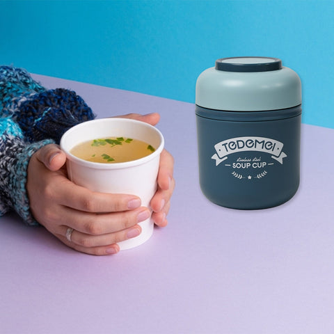 7159 Steel Soup Cup Vacuum Airtight Soup Cup For Home , Office Use ( 550ml ) 