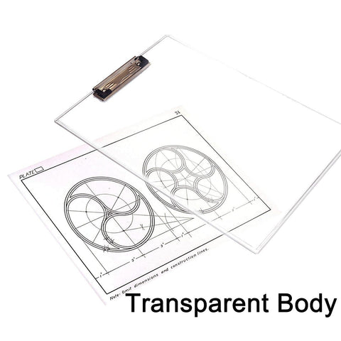 4080 Transparent Premium Exam Pad Best for Students in All Exams Unbreakable Flexible Board with a Centimeter Measuring Side Pad For School & Exam Use - SWASTIK CREATIONS The Trend Point