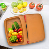 2103 Thick Plastic Kitchen Chopping Cutting Slicing Tray with Holder - SWASTIK CREATIONS The Trend Point