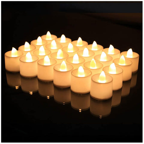 1222B Festival Decorative - LED Tealight Candles | Battery Operated Candle Ideal for Party, Wedding, Birthday, Gifts (24pc) ( Diya , Divo , Diva , Deepak , Jyoti ,