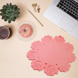 5976 Kitchen Gadget Accessories Plate Cup Mat Rose, Simple Circular Coasters for Kitchen Cafe Restaurant, Placemats for Dining Table, Coasters, Tabletop Protection, Anti-Scald Easy to clean (1 Pc)