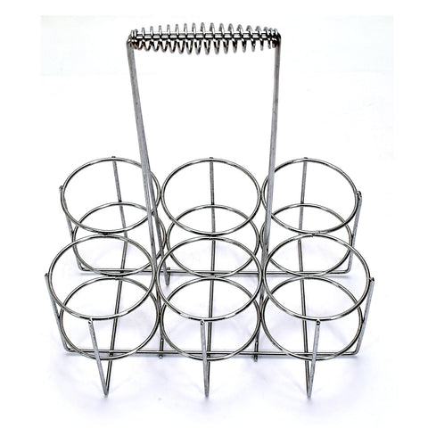 5169 Steel Bottle Holding Container Carrier Rack 33cm  For Traveling Use - SWASTIK CREATIONS The Trend Point