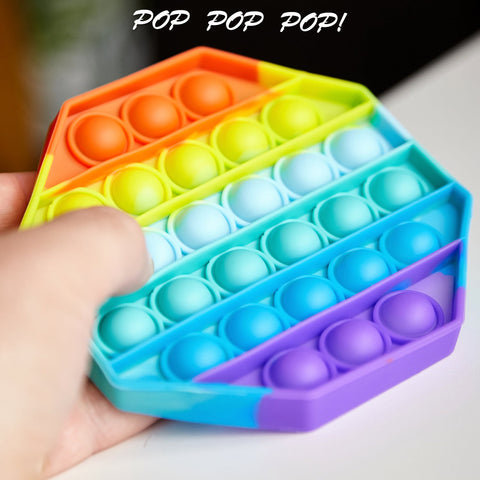 4475 Octagon Shape Silicone Push Bubbles Toy for Autism Push Toy for Kids Fidget Popping Sounds Toy - SWASTIK CREATIONS The Trend Point