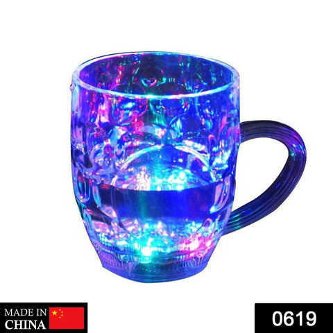 0619 Led Glass Cup (Rainbow Color) - SWASTIK CREATIONS The Trend Point