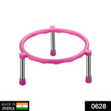 0628 Stainless Steel Single Ring Matka Stand - SWASTIK CREATIONS The Trend Point