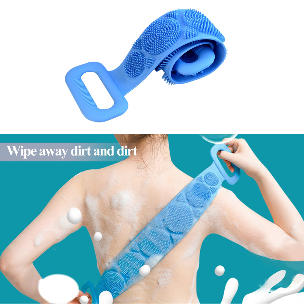 1302A Silicone Body Back Scrubber Double Side Bathing Brush for Skin Deep Cleaning