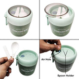 7157 Stainless Steel Solid Premium 1Pc Soup Container with Spoon and 1 Spoon On Soup Cup Top 