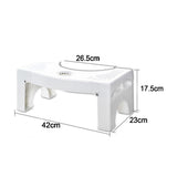 6005A Plastic Non-Slip Folding Toilet Squat Stool - White Color - SWASTIK CREATIONS The Trend Point