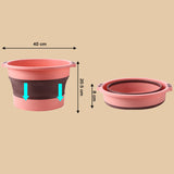 2786 Multi-Purpose Portable Collapsible Folding Tub, with Hanging Hole & Save Storage Space, Also use for Foot Spa. - SWASTIK CREATIONS The Trend Point