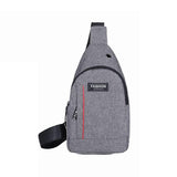 0323 grey Waterproof Anti Theft Crossbody fanny pack waist bag PU Leather Shoulder Bags Chest Men Casual fashion USB Charging earphone hook Sling Travel Messengers Bag - SWASTIK CREATIONS The